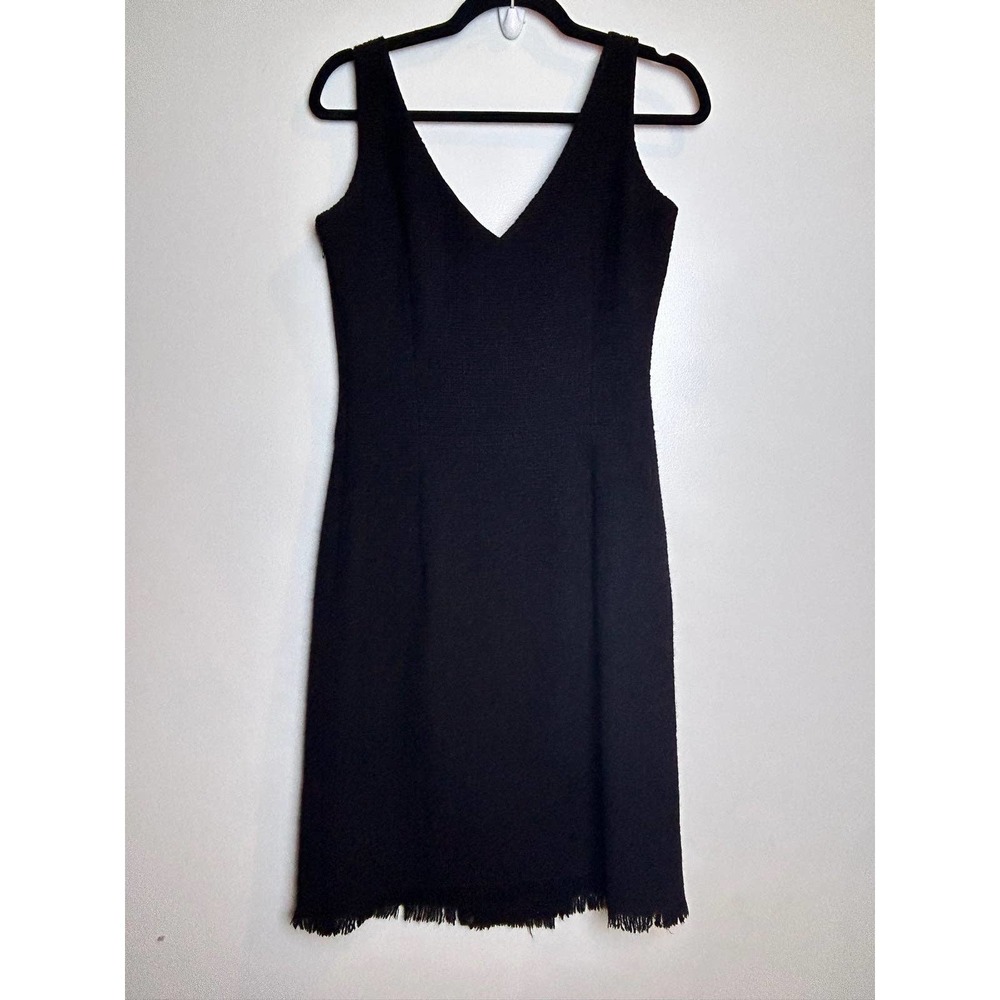 J. Crew Vintage Wool Business Career Black Dress Size 8 Classic Neutral Style - Picture 4 of 10